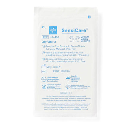 SensiCare® Stretch Vinyl Exam Glove, Medium, Beige