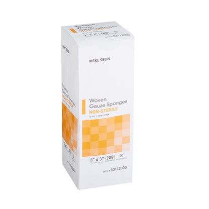 McKesson Gauze Sponge, 3 x 3 Inch, 12-Ply