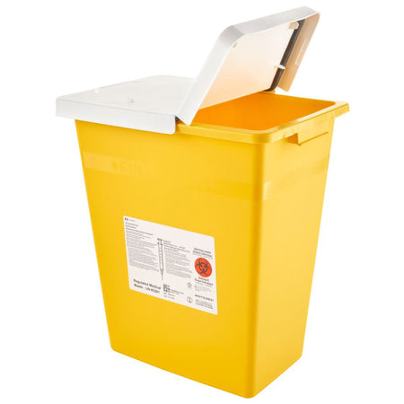 Cardinal 8985 SharpSafety Chemotherapy Waste Container, 8 Gallon, 17½ x 15½ x 11 Inch