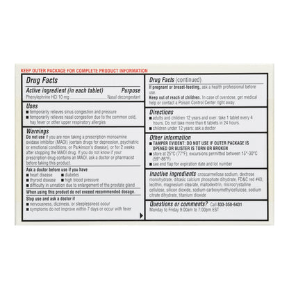 Foster & Thrive™ Nasal Decongestant PE Tablets Maximum Strength