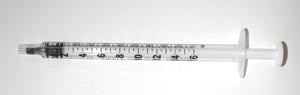 Exel Tuberculin Syringe, Low Dead Space, Slip Tip, 1 mL, 100/bx, EXE 26048