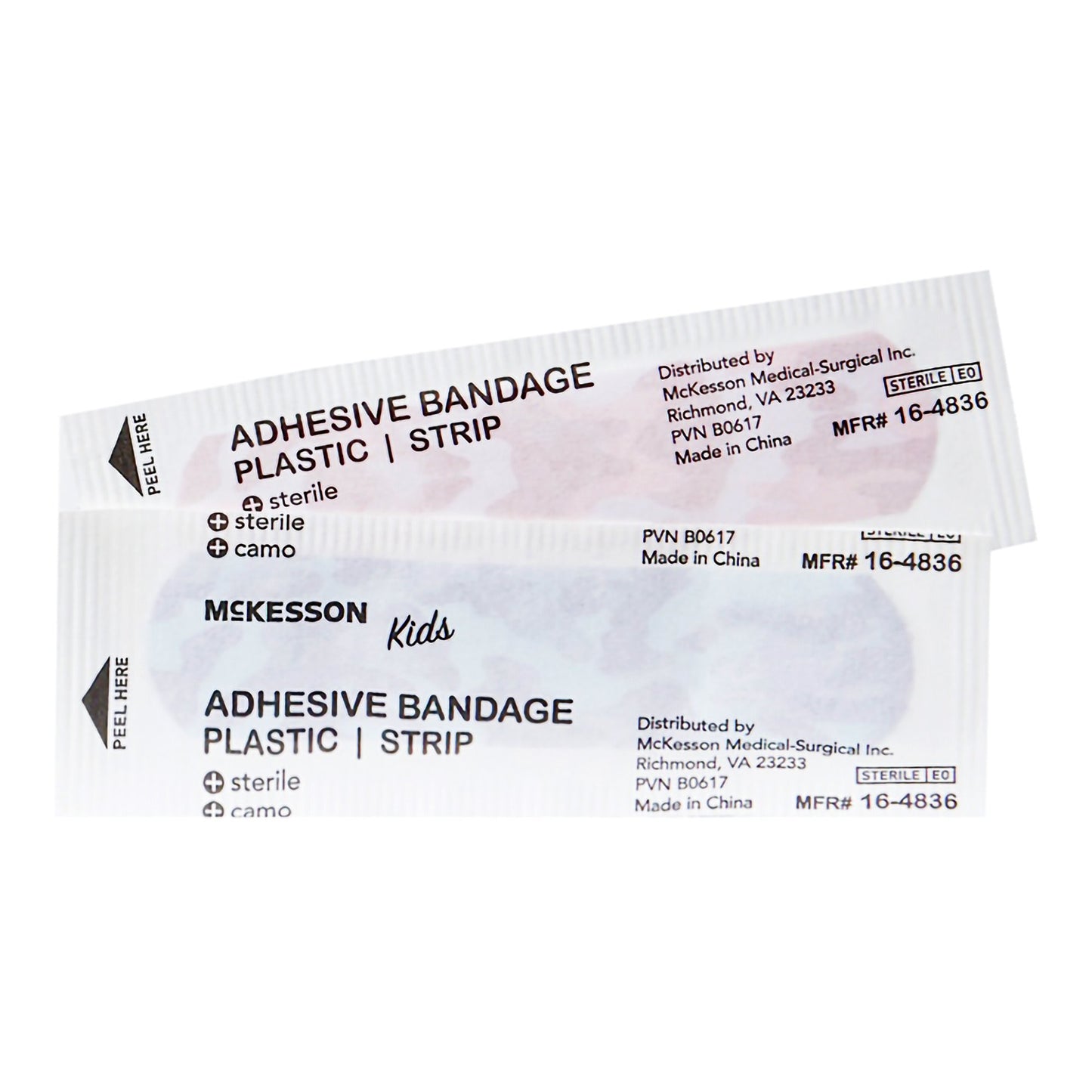 McKesson Kids™ Kid Design (Blue / Pink Camo) Adhesive Strip, 3/4 x 3 Inch
