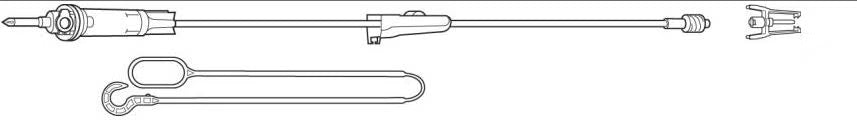 Baxter 2C7452 INTERLINK secondary IV medication tubing set with DUO-VENT spike, 37-inch length and primary container hanger