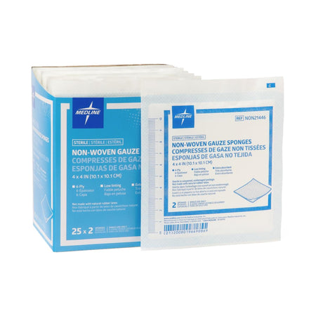 Medline NON21446 Avant Gauze Sterile Nonwoven Sponge, 4 x 4 Inch, 6-Ply
