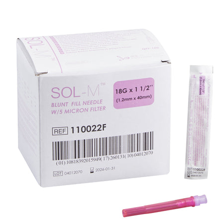 Sol-Millennium 110022F Blunt Fill Needle SOL-M 18 Gauge Blunt