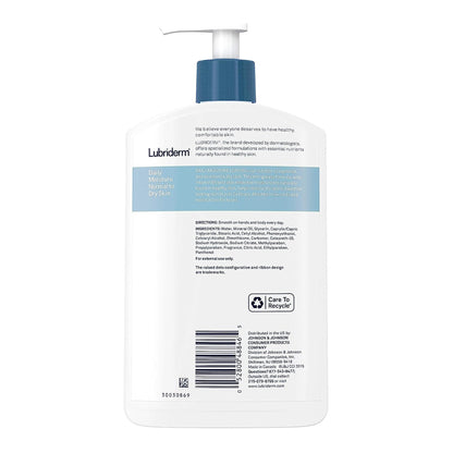 Hand and Body Moisturizer Lubriderm® Daily Moisture 16 oz. Pump Bottle Unscented Lotion