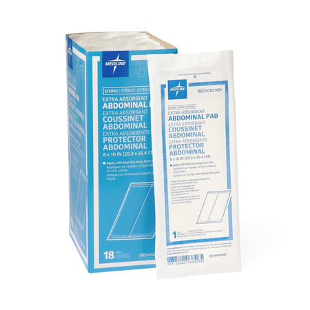 Medline NON21454 Sterile Abdominal Pad, 8 x 10 Inch