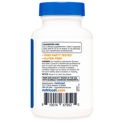 Dietary Supplement nutricost® Tongkat 1,000 mg Strength Capsule 60 Per Bottle