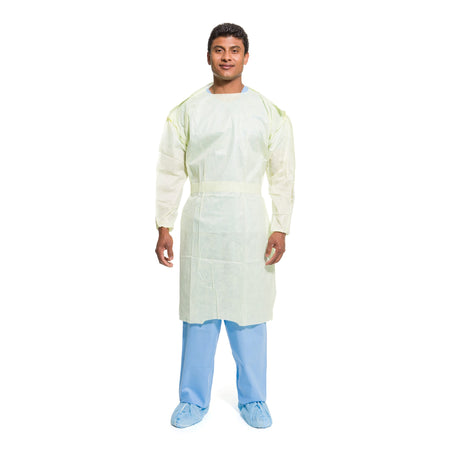 O&M Halyard Inc 69979 Halyard Protective Procedure Gown, Large, Yellow