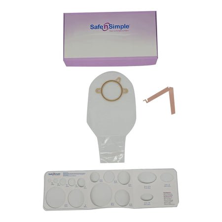 Safe N Simple SNS7312214 Ostomy Pouch, 12 Inch Length, Transparent
