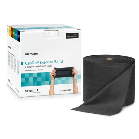McKesson CanDo® Exercise Extra-Heavy Resistance Band, Black, 5 Inch x 50 Yard
