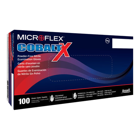 Microflex N213 Cobalt X Nitrile Exam Glove, Large, Blue
