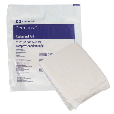 Cardinal 566401 Dermacea Abdominal Pad, 5 x 9 Inch