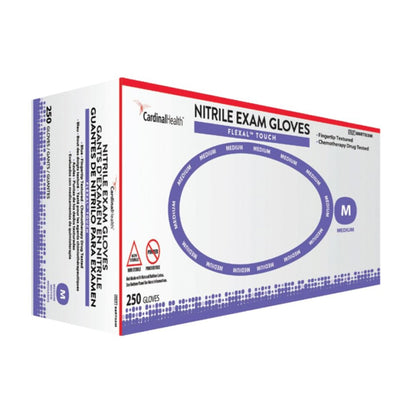 Exam Glove FLEXAL™ Touch X-Small NonSterile Nitrile Standard Cuff Length Textured Fingertips Blue Chemo Tested