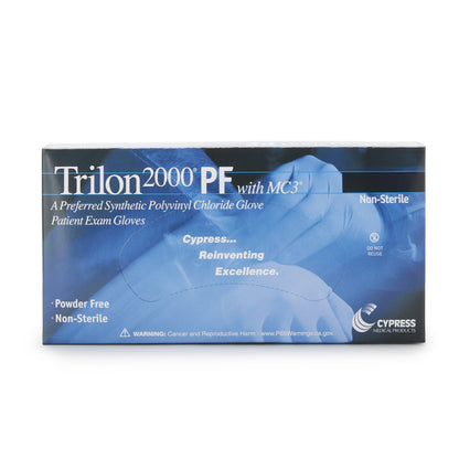 Trilon 2000® PF with MC3® Stretch Vinyl Exam Glove, Large, Ivory