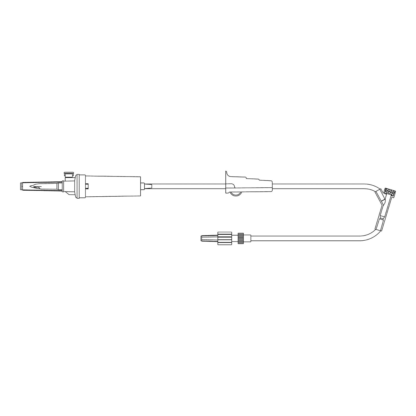 Primary IV Administration Set MedStream Gravity 1 Port 20 Drops / mL Drip Rate Without Filter 103 Inch Tubing Solution Without Flow Regulator