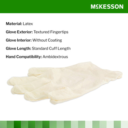 McKesson Confiderm® CL Latex Exam Glove, Medium, Ivory