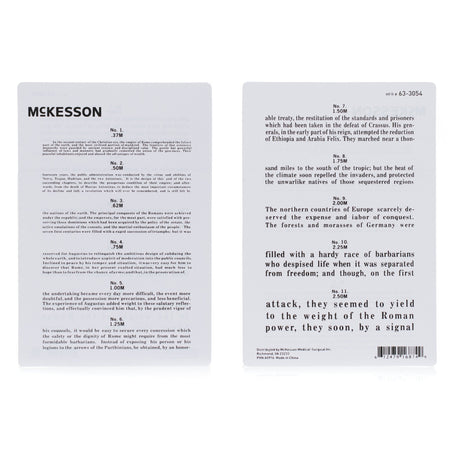 McKesson 63-3054 Jaeger Eye Test Chart