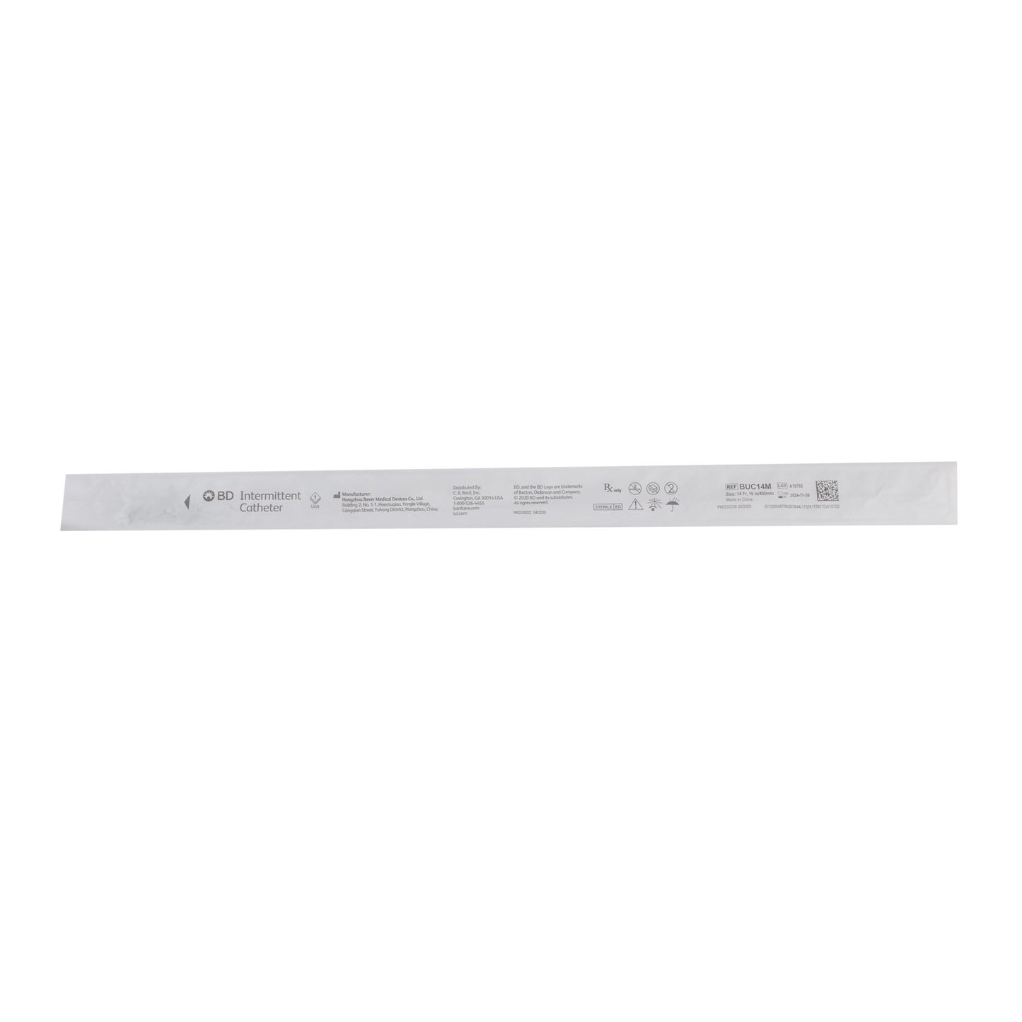 Urethral Catheter Bard® Straight Tip Uncoated 14 Fr. 16 Inch