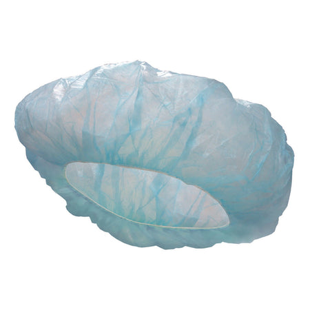 McKesson 40171100 Disposable Bouffant Surgical Caps, Blue, Elastic Closure, 21"