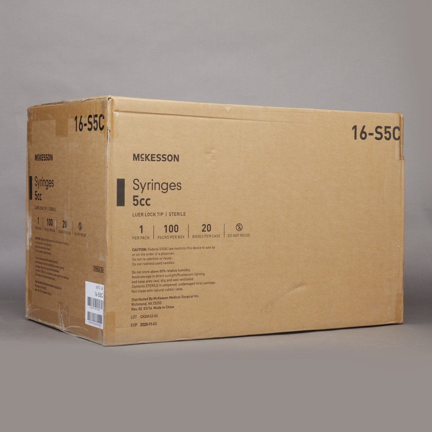 McKesson General Purpose Syringe, 5 mL