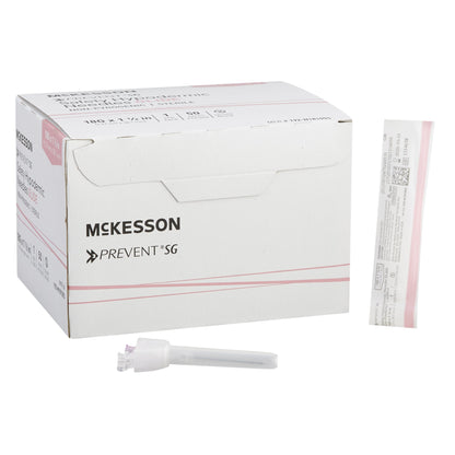 McKesson Prevent SG Safety Hypodermic Needle, 18 Gauge, 1-1/2 Inch