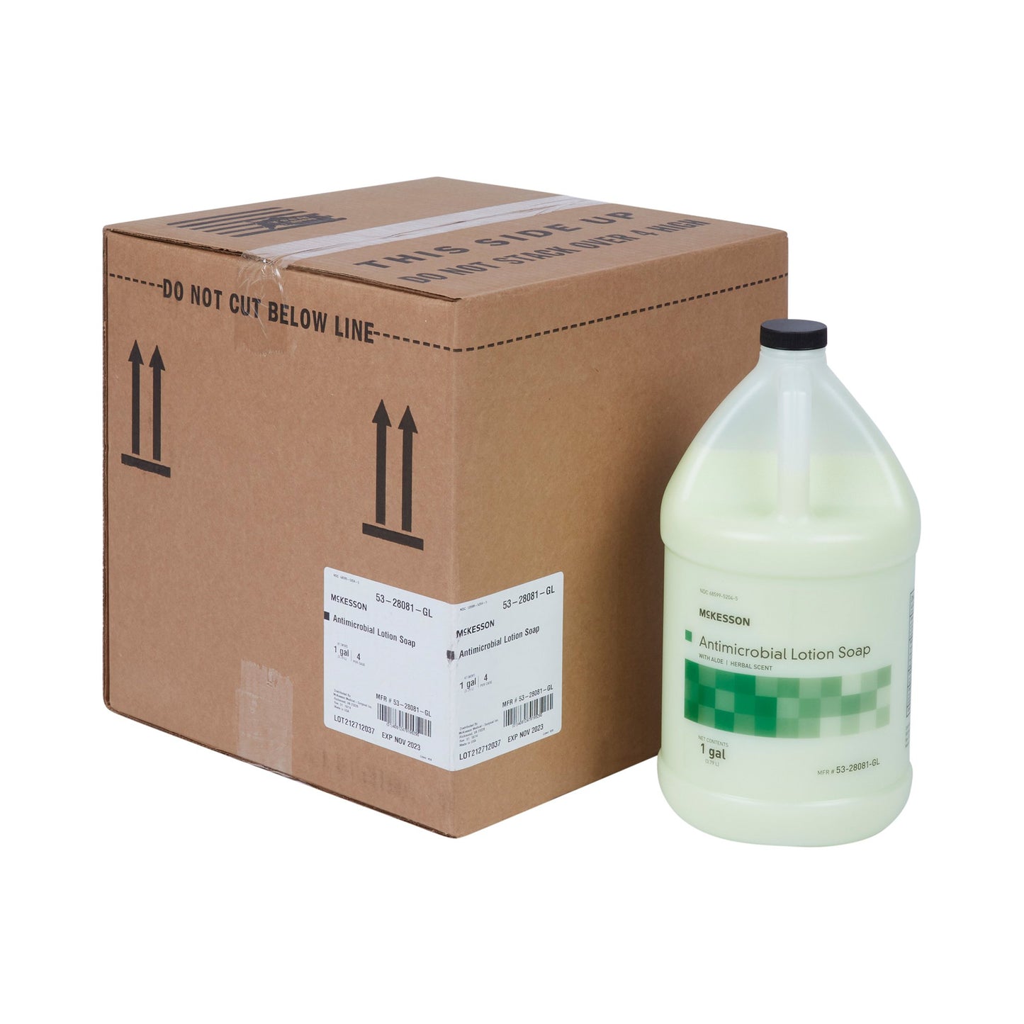 McKesson Antimicrobial Lotion Soap, Herbal Scent, 1-gallon jug