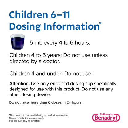 Benadryl® Children's Allergy Plus Congestion Liquid Grape Flavor, 4 ounces