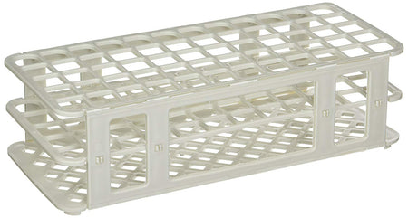 Globe Scientific 456503 456500 Series Test Tube Rack, 16/17mm, 60-Place, White