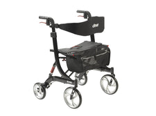 Nitro HD Bariatric Four-Wheel Rollator, Black