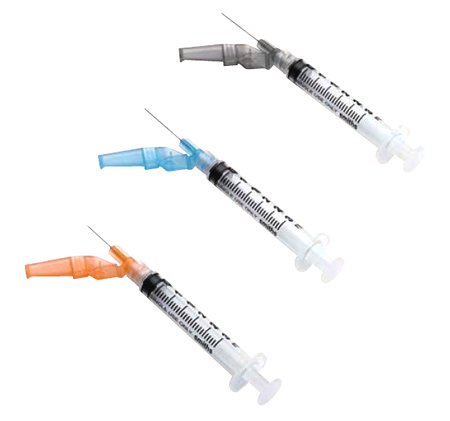 ICU Medical 432558 Needle-Pro Edge 3 mL Syringe with Hypodermic Needle, 25 Gauge, 5/8 Inch