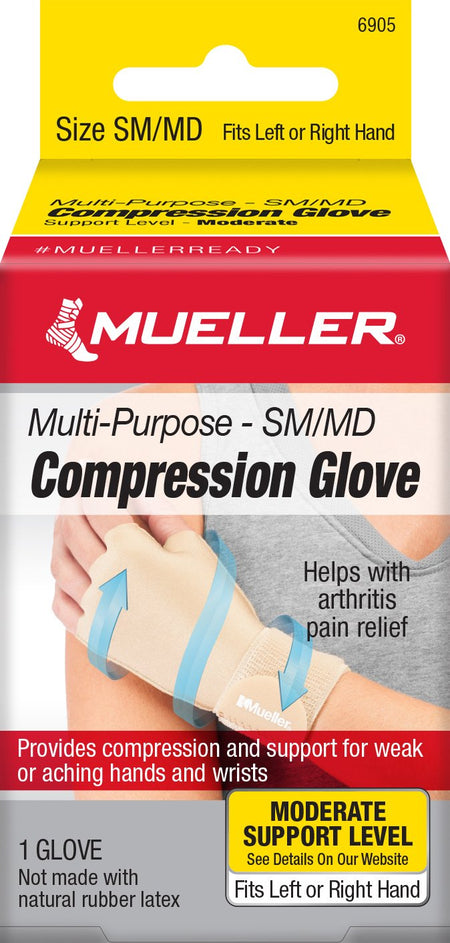Mueller 6905 Compression & Support Gloves Nylon / Polyester / Spandex Compression Glove