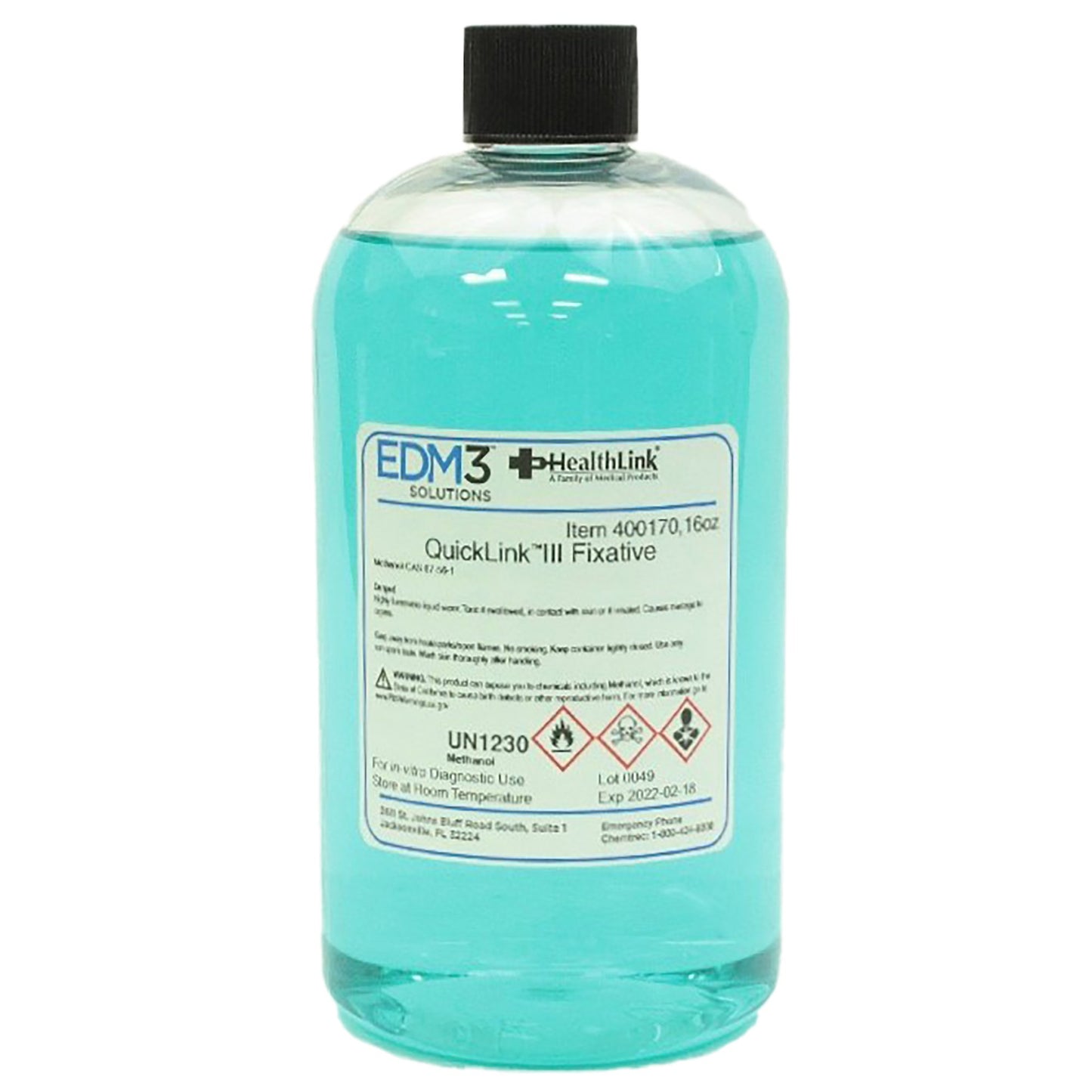 Hematology Reagent Quicklink III™ Methanol / Fast Green FCF ACS Grade 99 to 100% 16 oz.