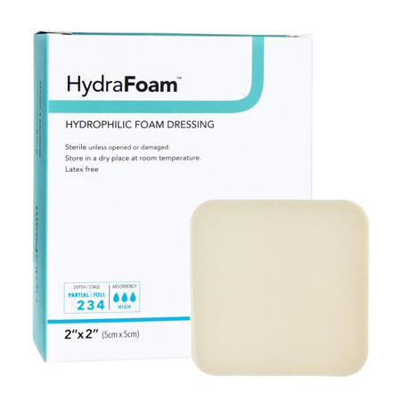DermaRite 00294E HydraFoam Nonadhesive Foam Dressing, 2 x 2 Inch
