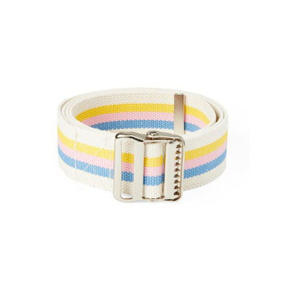 Gait Belt 60 Inch Length Pastel Stripe Cotton