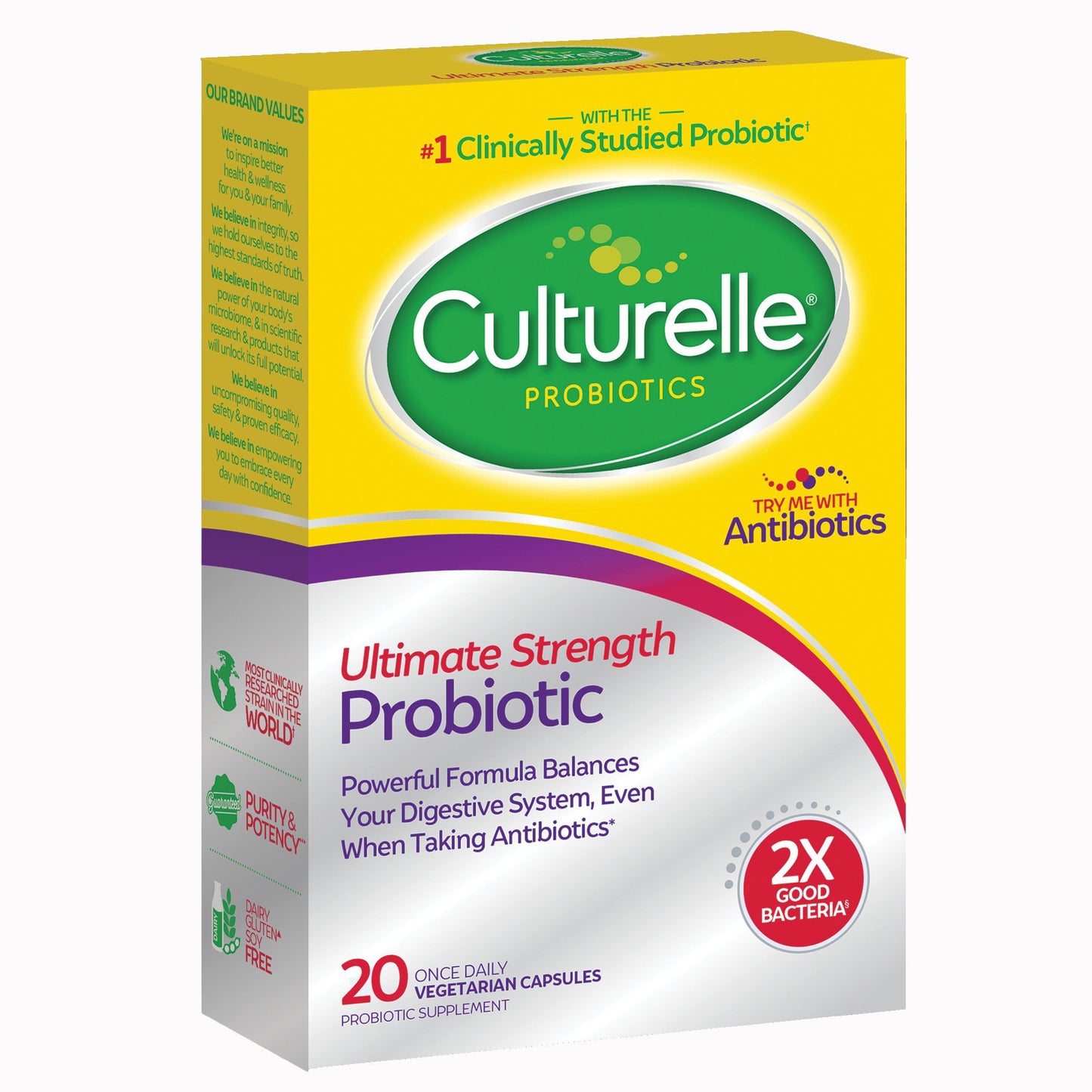 Probiotic Dietary Supplement Culturelle® 20 per Box Capsule