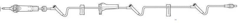 Baxter 2C6541 CONTINU-FLO primary IV administration set with 106-inch tubing, DUO-VENT spike and three INTERLINK injection sites