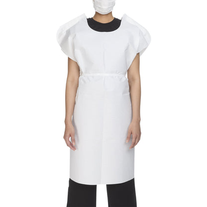 McKesson Patient Exam Gown, One Size Fits Most, White
