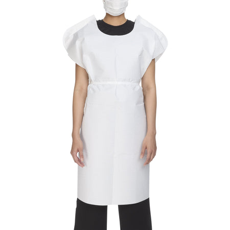McKesson 18-846 Patient Exam Gown, One Size Fits Most, White
