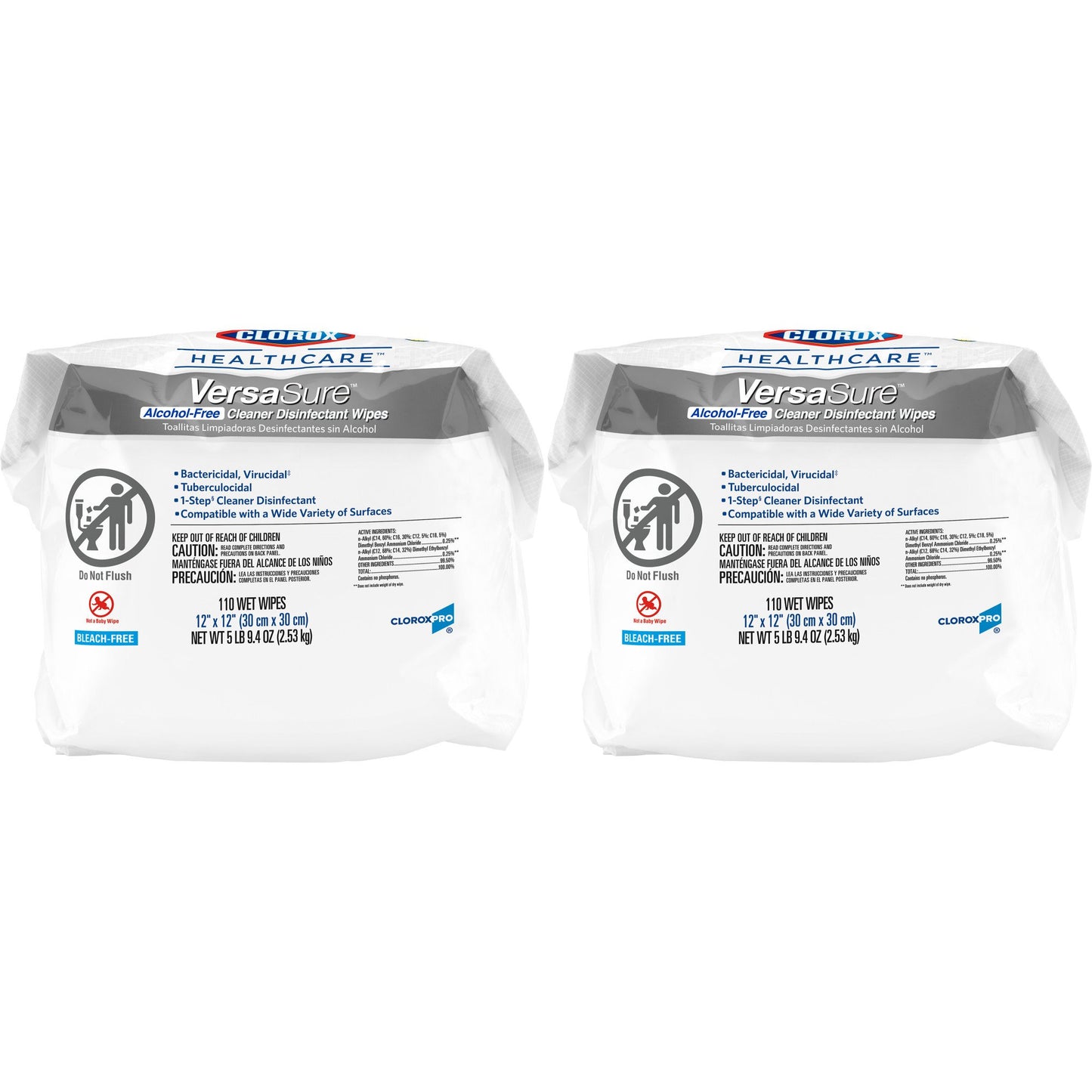 Clorox Healthcare® VersaSure® Cleaner Disinfectant Wipes, Refill Pouch