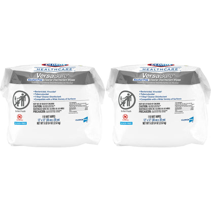 Clorox Healthcare® VersaSure® Cleaner Disinfectant Wipes, Refill Pouch