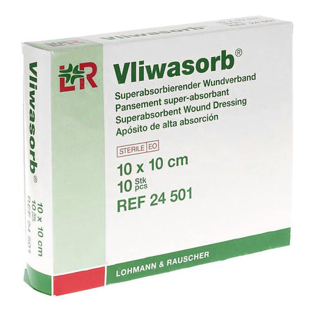 Lohmann & Rauscher 24501 Vliwasorb Superabsorbent Wound Dressing, 4 x 4 Inch