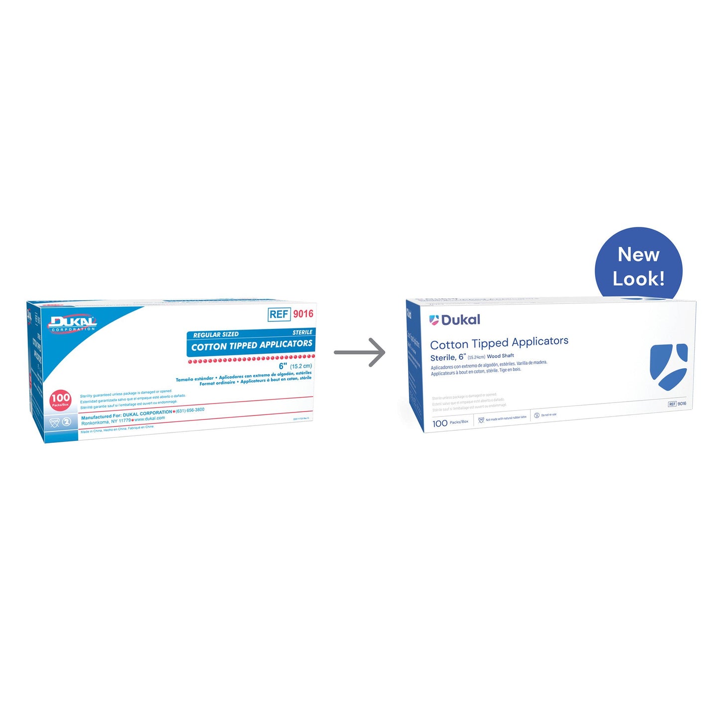 Dukal™ Sterile Swabstick, Cotton Tip, Wood Shaft