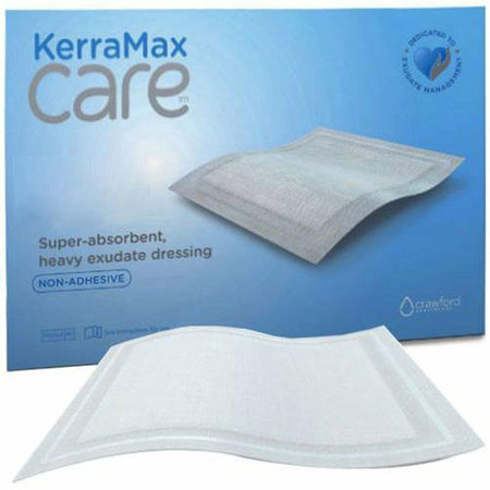 Solventum PRD500-1174 KerraMax Care Gentle Border Super Absorbent Dressing, 4 x 4 Inch