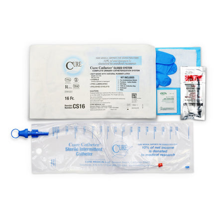 ConvaTec CS16 Cure Catheter Intermittent Catheter Kit, 16 Fr.