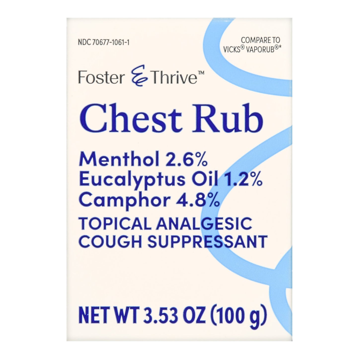 Foster & Thrive™ Chest Rub Menthol 2.6% Eucalyptus Oil 1.2% Camphor 4.8%