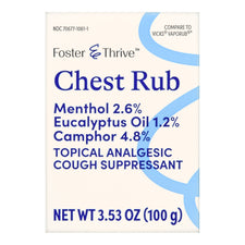 Foster & Thrive™ Chest Rub Menthol 2.6% Eucalyptus Oil 1.2% Camphor 4.8%