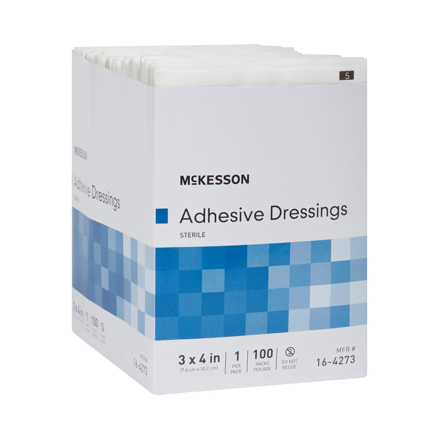 McKesson White Adhesive Dressing, 3 x 4 Inch