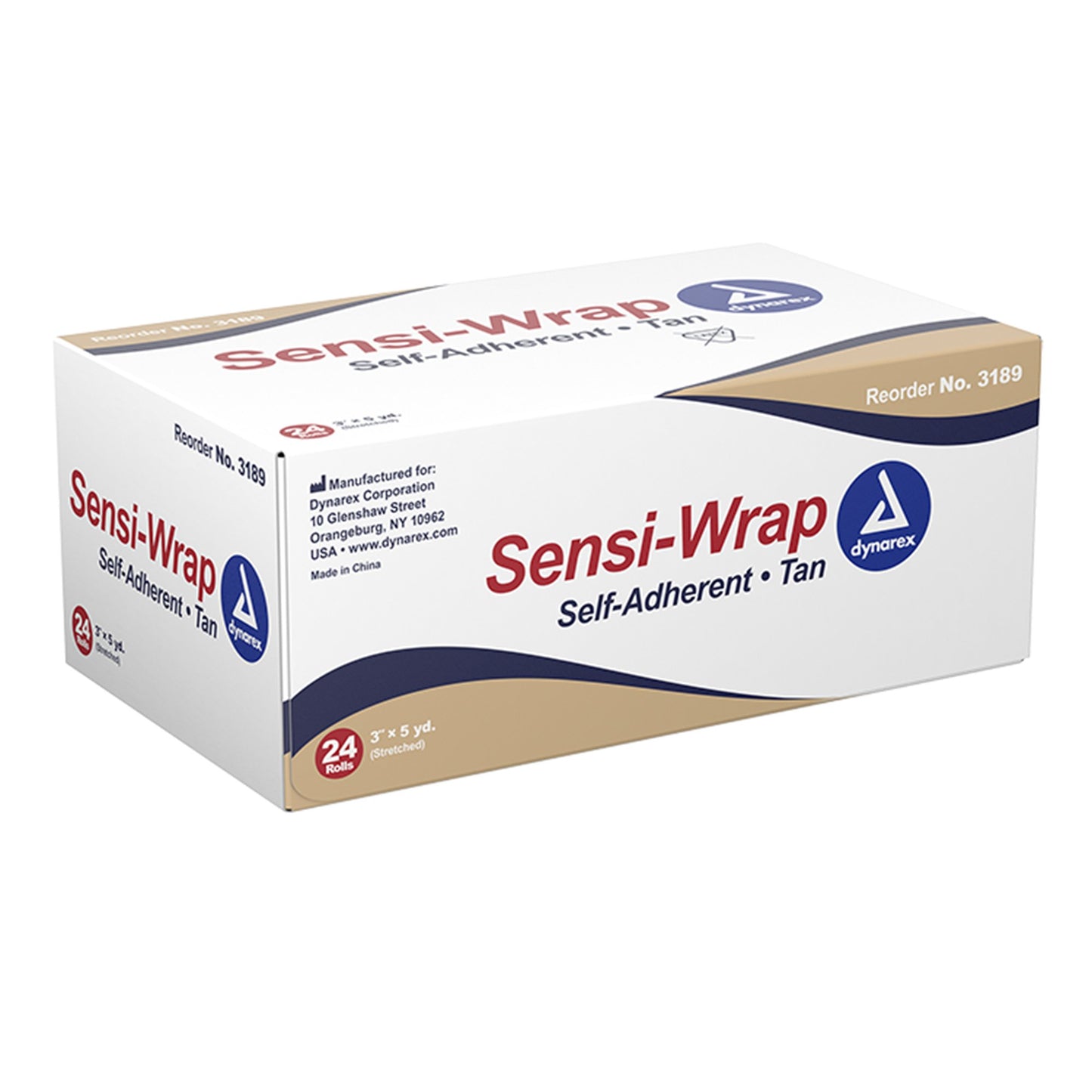 Sensi-Wrap Self-adherent Closure Cohesive Bandage, 3 Inch x 5 Yard