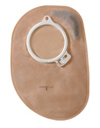 Coloplast 12376 Assura 2-Piece Closed End Transparent Colostomy Pouch, Blue Match